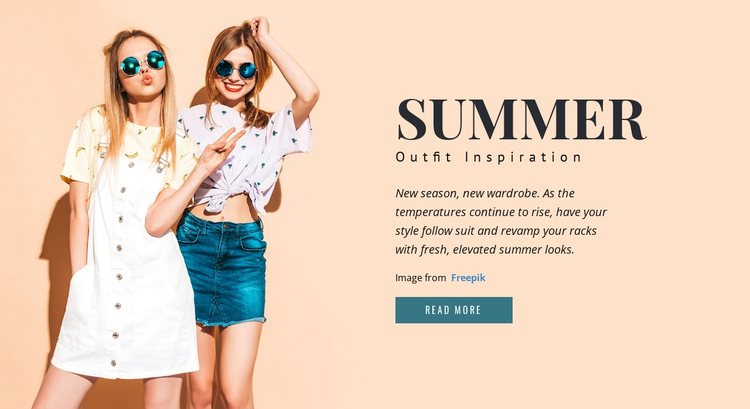 Summer Outfit Inspiratiob One Page Template