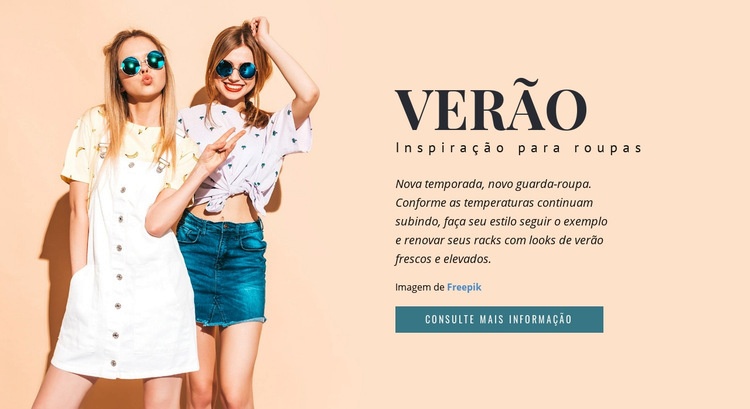 Inspiração de roupa de verão Construtor de sites HTML