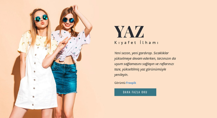 Yaz Kıyafeti Inspiratiob HTML Şablonu