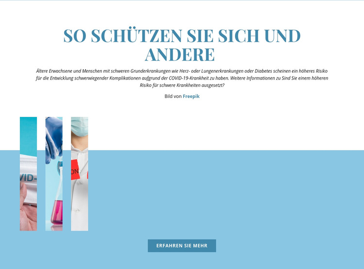 So schützen Sie sich Website-Vorlage