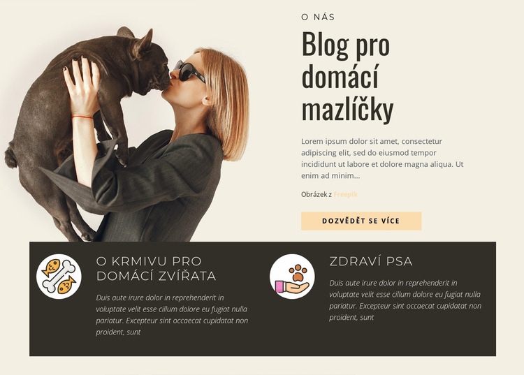 Blog pro domácí mazlíčky Šablona