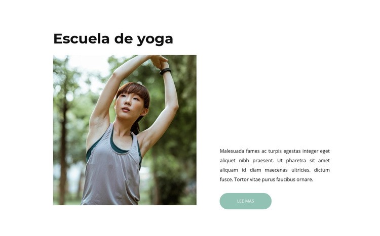 Yoga para la salud Maqueta de sitio web