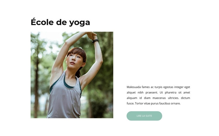 Yoga pour la santé Maquette de site Web