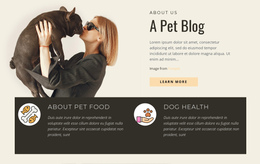 A Pet Blog - Sjabloon Voor Één Pagina