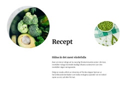 HTML-Sidadesign För Gröna Grönsaksrecept