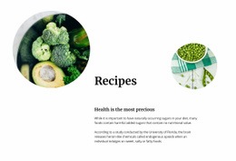 Web Page Design For Green Vegetable Recipes