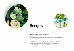 Green Vegetable Recipes - Website Builder Template