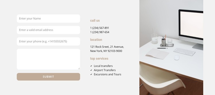 Business center contacts CSS Template