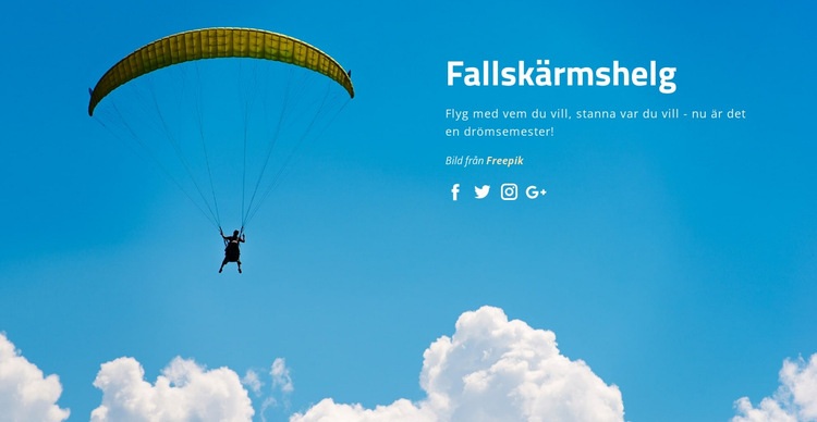 Fallskärmshelg CSS -mall