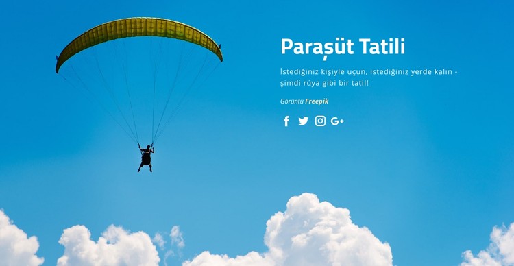 Paraşüt Tatili CSS Şablonu