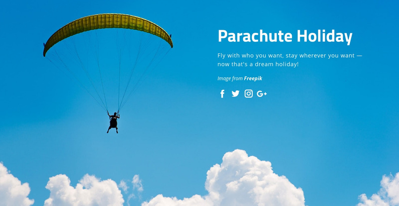 Parachute Holiday Wix Template Alternative
