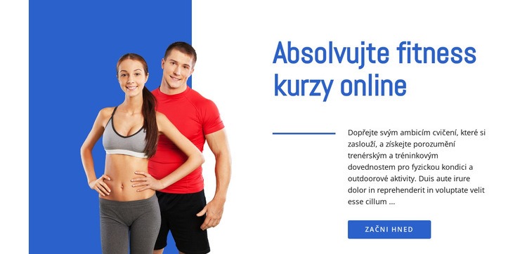 Fitness kurzy online Šablona webové stránky