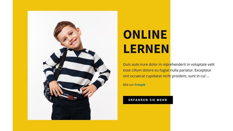 Grafikdesign für Kinder Landing Page