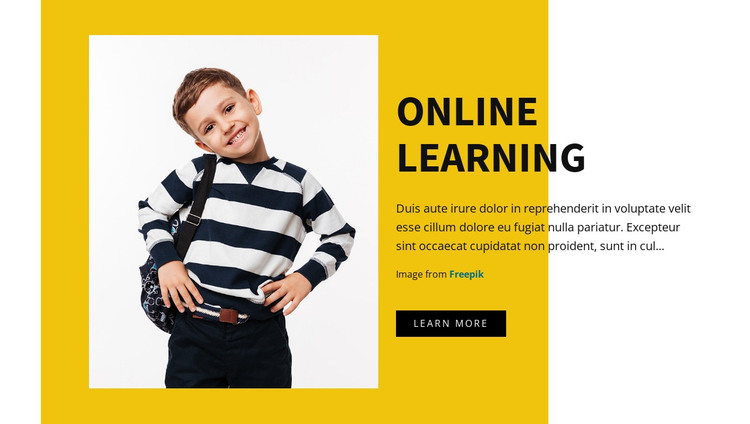Graphic design for kids HTML Template