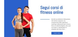 Corsi Di Fitness Online - Modello Semplice Di Una Pagina