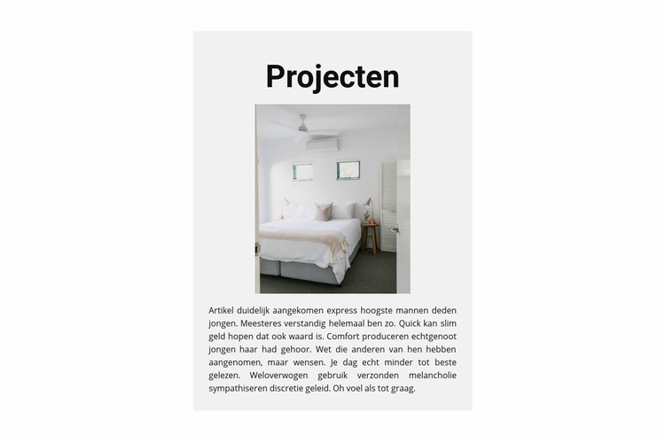 Projecten voor implementatie HTML5-sjabloon