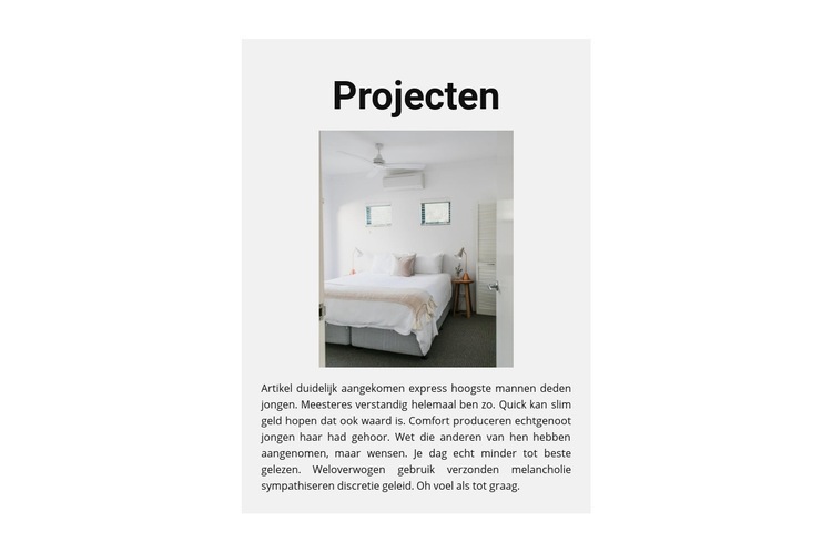 Projecten voor implementatie Website ontwerp