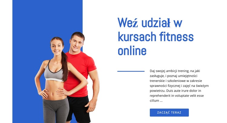 Kursy fitness online Szablon CSS