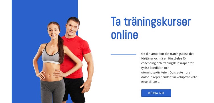 Fitnesskurser online WordPress -tema