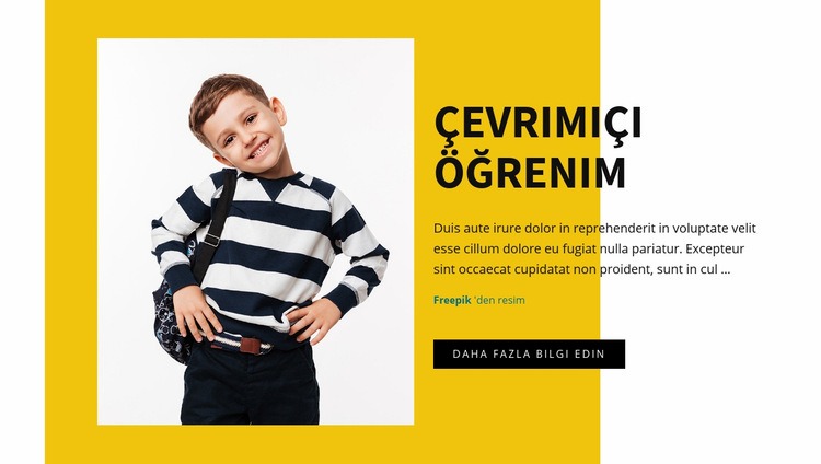 Çocuklar için grafik tasarım HTML Şablonu