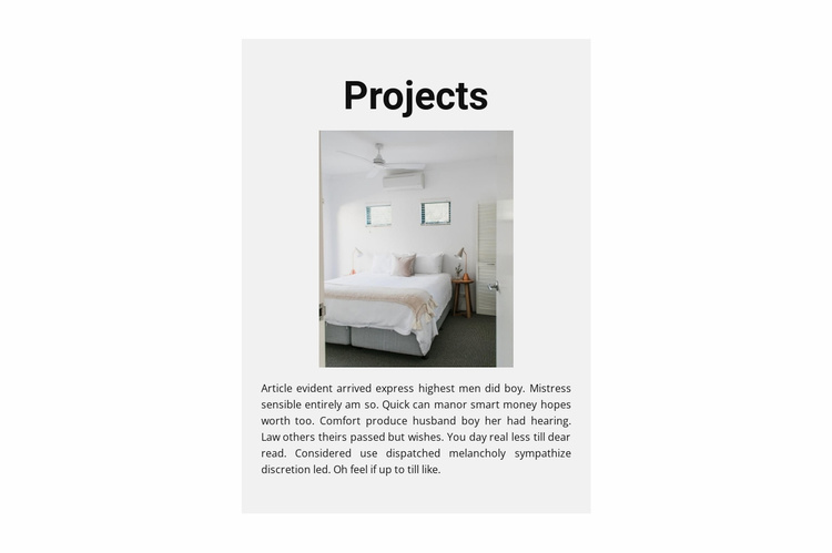 Projects for implementation Website Template