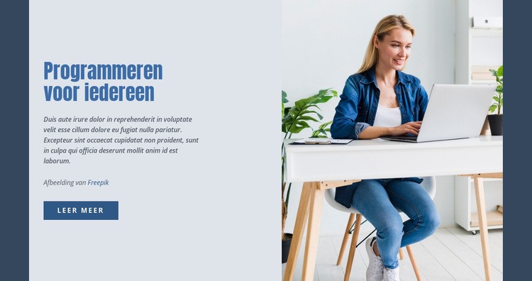 Programmeren voor iedereen Website ontwerp