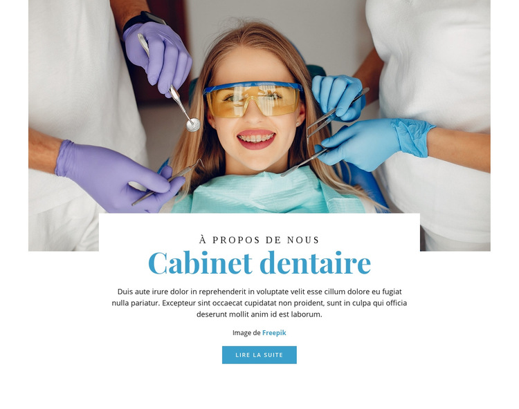Blanchissement dentaire Modèle de site Web
