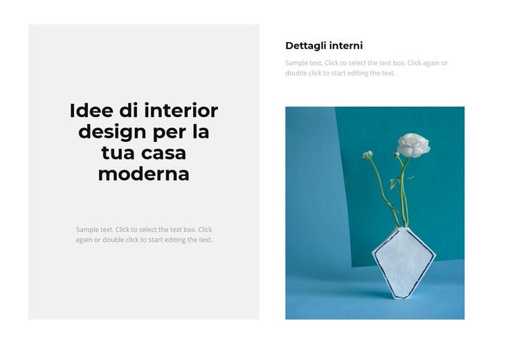 Interni alla moda Costruttore di siti web HTML