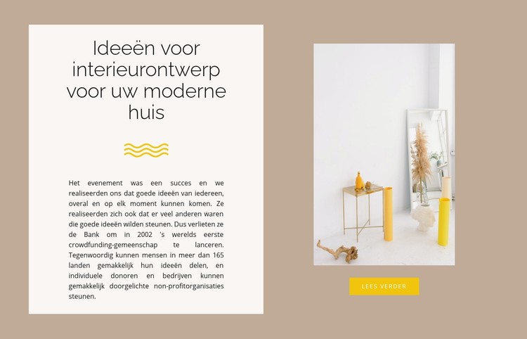 Geel decor CSS-sjabloon