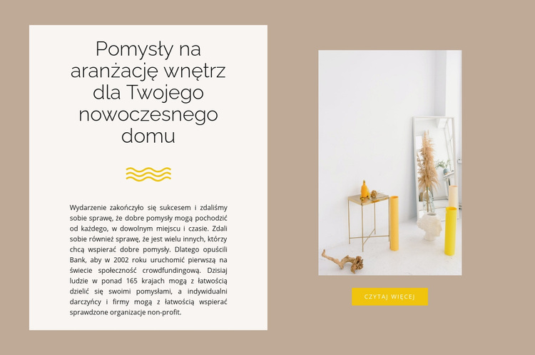 Żółty wystrój Motyw WordPress