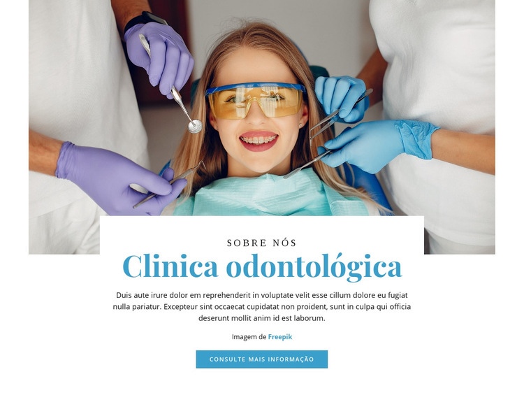 Clareamento dos dentes Design do site