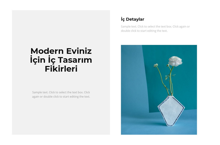 Modaya uygun iç mekan HTML Şablonu