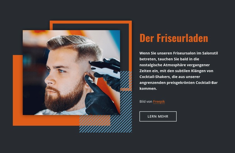 Der Friseurladen Website-Vorlage
