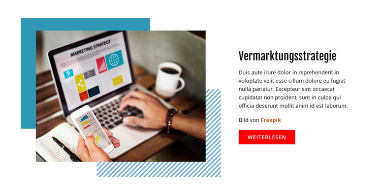 Vermarktungsstrategie Website-Vorlage