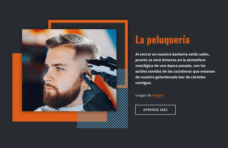 La peluquería Maqueta de sitio web
