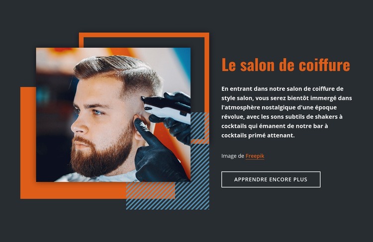 Le salon de coiffure Modèle de site Web