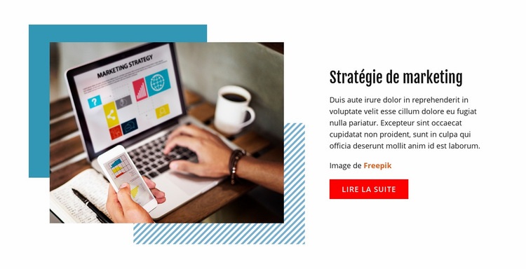 Stratégie de marketing Page de destination