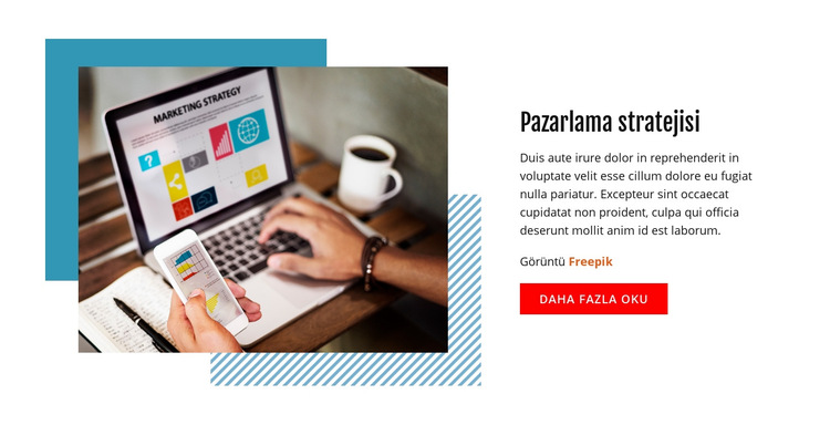 Pazarlama stratejisi Web Sitesi Şablonu