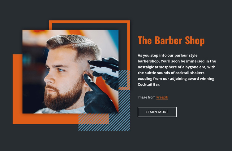 The Barber Shop Website Mockup