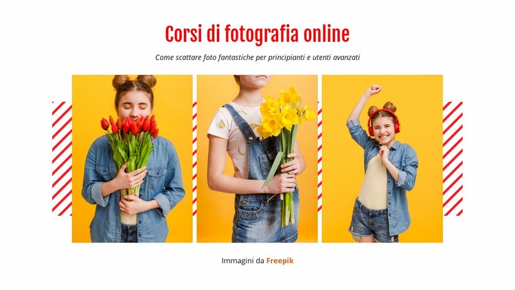 Corsi di fotografia online Costruttore di siti web HTML