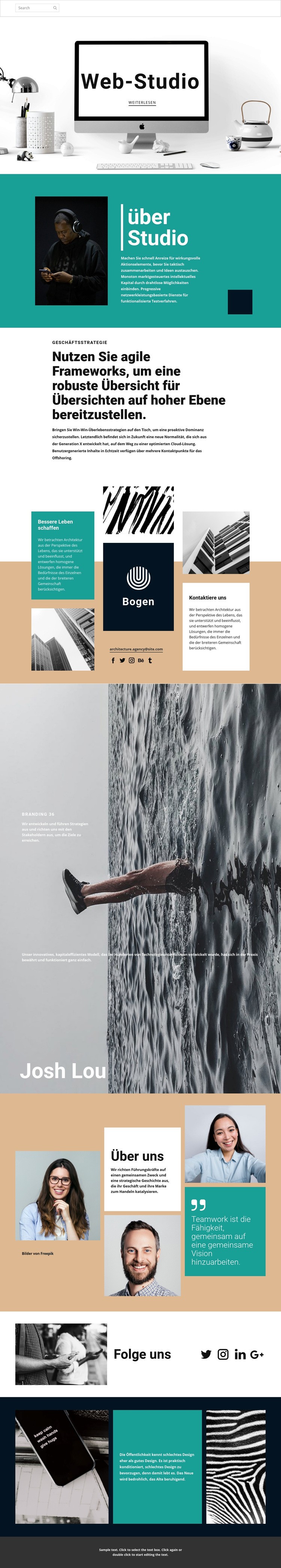 Webdesign-Atelier der Kunst Website-Modell