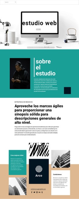 Estudio De Diseño Web De Arte - Maqueta De Diseño Web