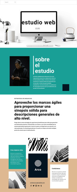 Estudio De Diseño Web De Arte - Mejor Diseño De Plantilla De Sitio Web