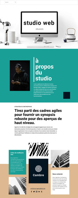 Site Web HTML Pour Studio De Conception Web D'Art
