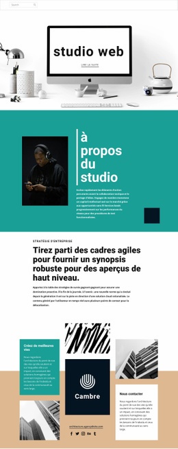 Studio De Conception Web D'Art Modèles Html5 Réactifs Gratuits