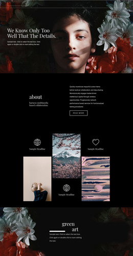 Important details of beauty - HTML Template by Nicepage
