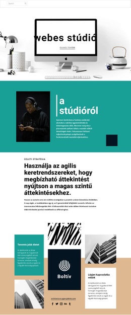 Web Design Művészeti Stúdió - HTML Oldalsablon