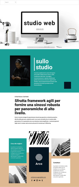 Sito Web HTML Per Studio Di Web Design D'Arte