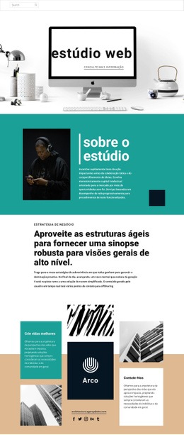 Estúdio De Arte Para Web Design - Maquete De Webdesign