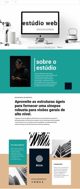 Modelo De Design Gratuito Para Estúdio De Arte Para Web Design